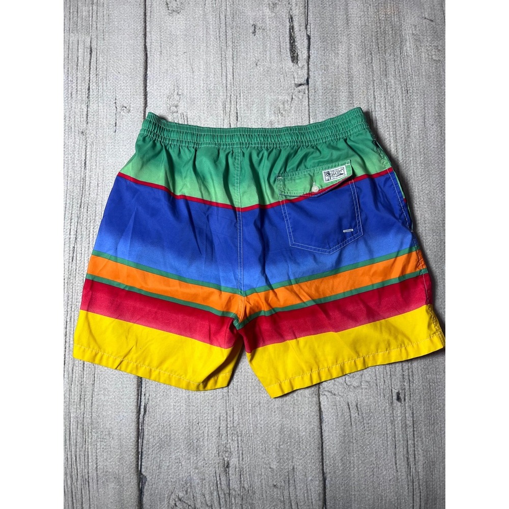 Polo Ralph Lauren Men's Swim Trunks Rainbow Stripe L - Picture 5 of 6